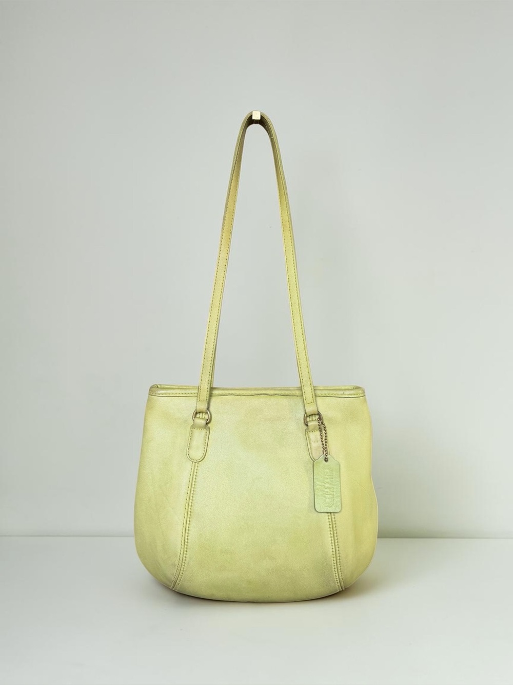 Vintage Coach 9996 Lime Medium Framed Pouch 1997 + Original Hangtag